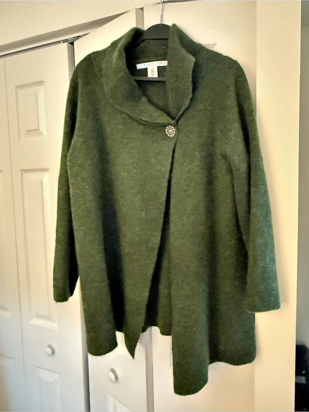 Max Studio Green Sweater Coat